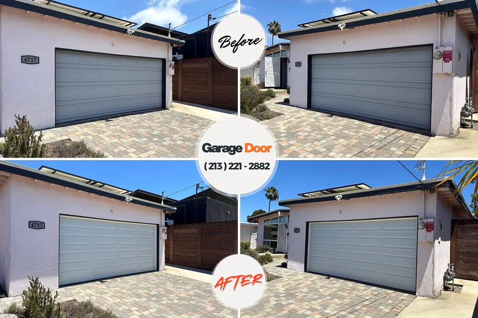 Before and after: garage door repair Sterling Ranch, CO